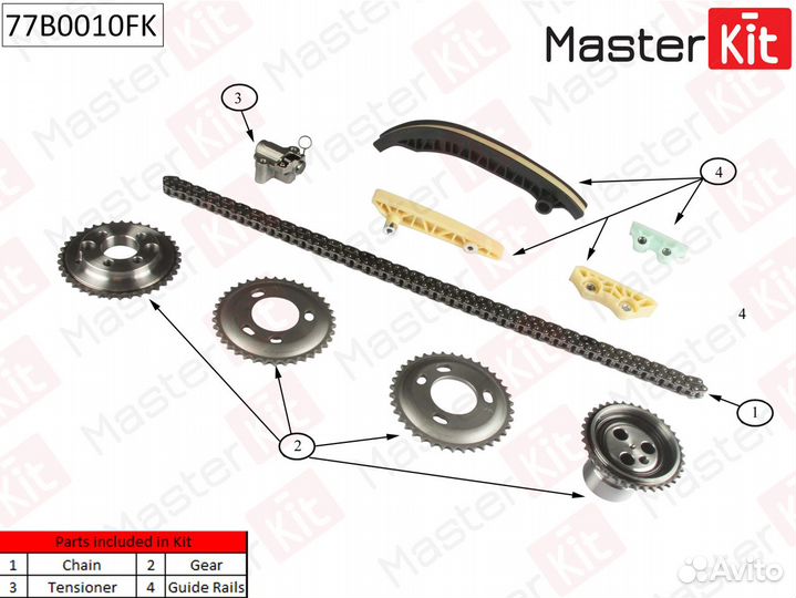 Комплект цепи грм LCV MasterKiT