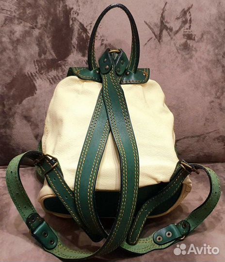 Рюкзак женский, ручная работа, натуральная кожа
