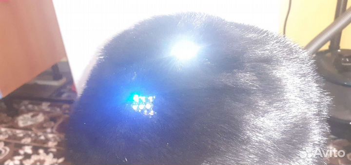 Норковая шапка новая,со стразами сваровский