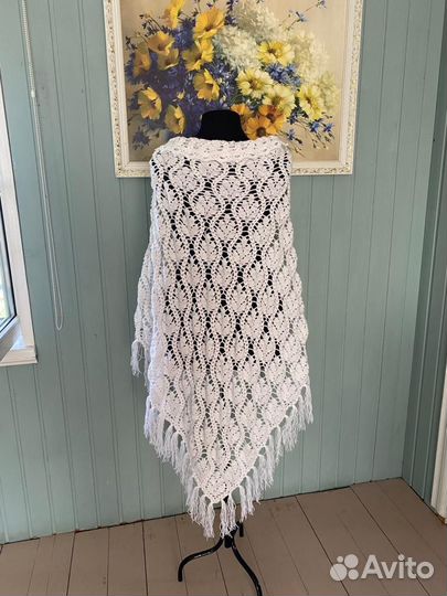 Шаль ручной работы Снежная Королева