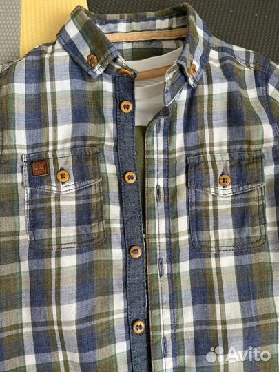 Рубашка и лонгслив mothercare р.98