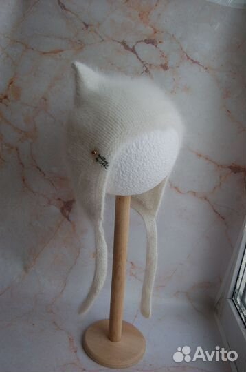 Шапка кошечка ручная работа