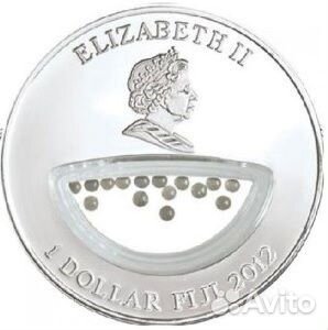 Монета Топаз Россия Волк Сокровища Фиджи 2012 год