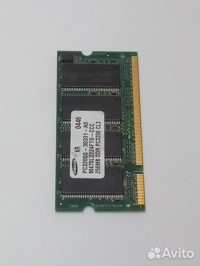 Озу sodimm DDR 400MHz 256MB (Б/У)