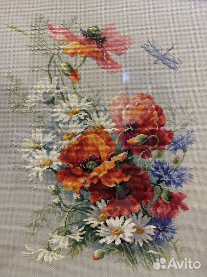 Картина крестиком ручная работа