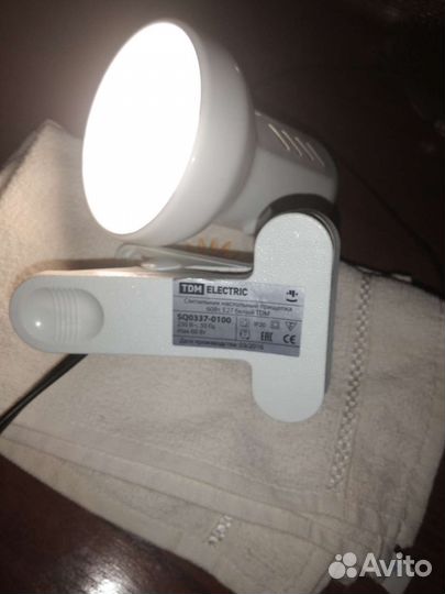 Светильник прищепка 60 Вт,тdm,цвет белый
