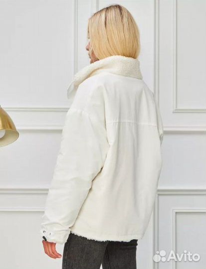 Куртка двухсторонняя барашка женская oversize