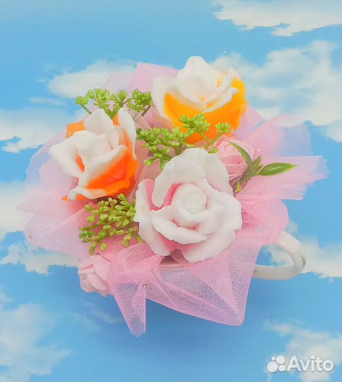 Мыло ручной работы в бокале,букет, открытка, упак