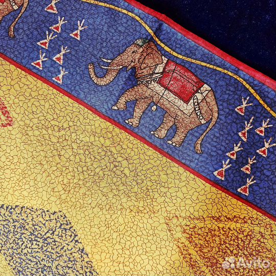 Шелковый платок Jim Thompson Тайский шелк Слоны