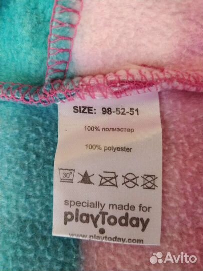 Кофта playToday для девочки флис 98