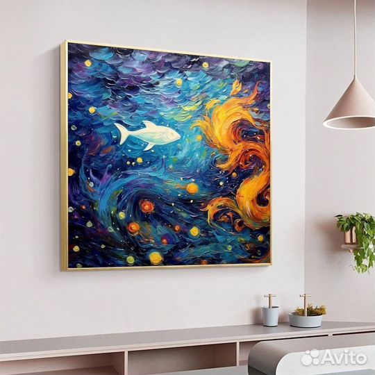 Картина маслом абстракция Яркие эмоции