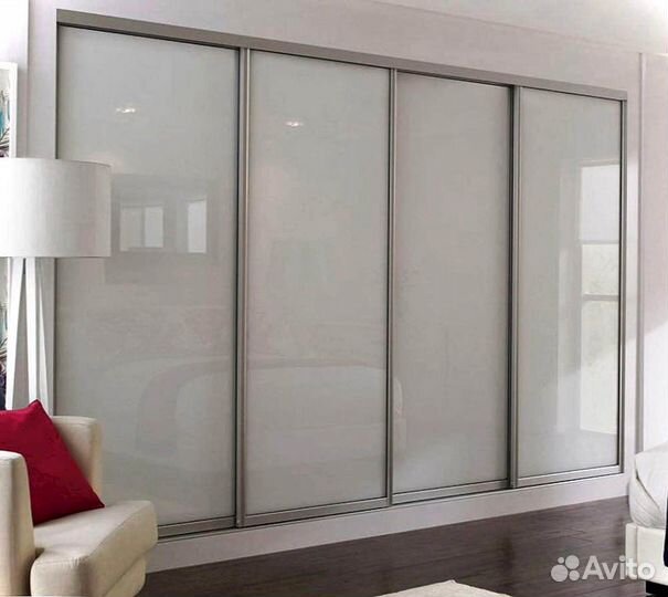 Раздвижная перегородка с матовым стеклом