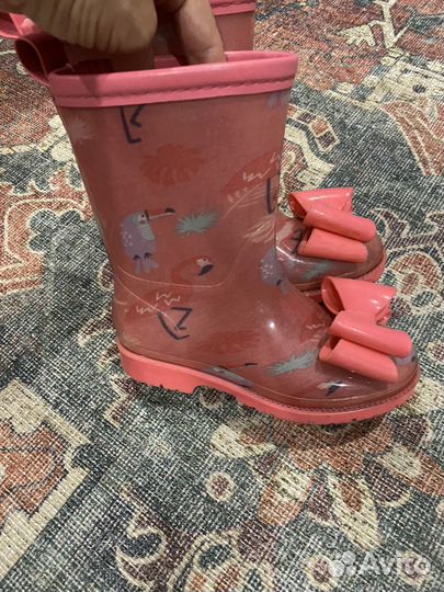 Резиновые сапоги для девочки 28