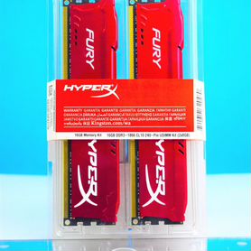 HyperX Fury DDR3 1866 мгц 16 гб красная