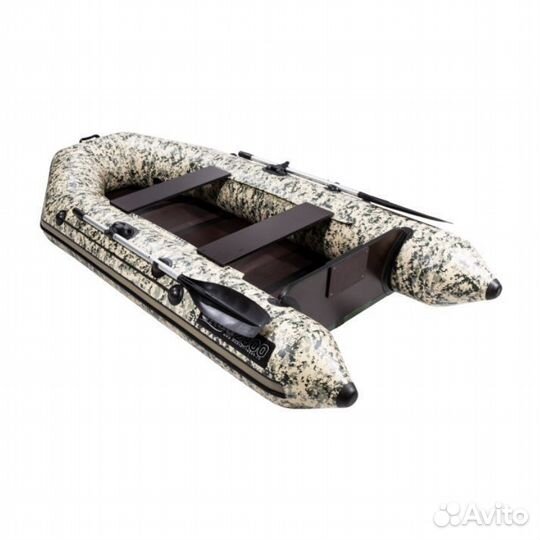Лодка пвх Аква 2900 Слань-книжка киль камуфляж ком