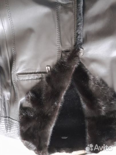 Мужская зимняя куртка натуральная кожа