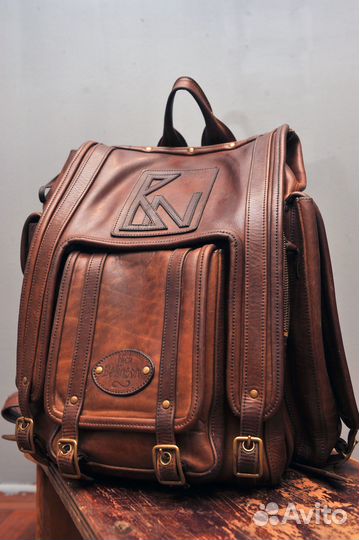 Рюкзак кожаный мужской ручной работы