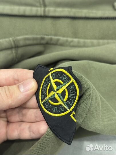 Зип худи stone island зеленый