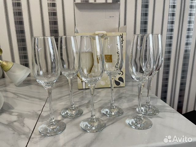 Бокалы для шампанского 6 штук