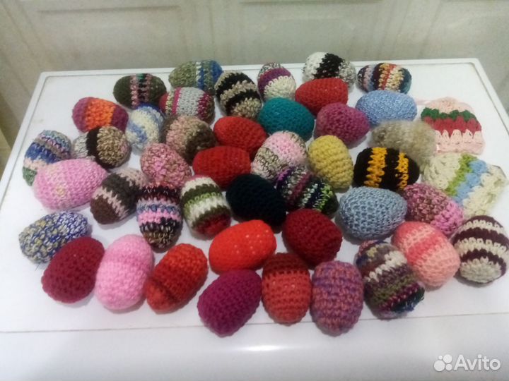 Яйца пасхальные вязаные.Ручной труд.Обмен