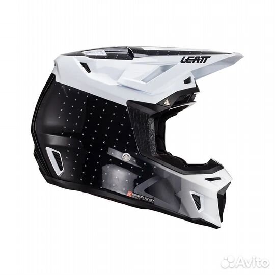 Шлем Leatt Moto 8.5 Helmet Black/White New 2024