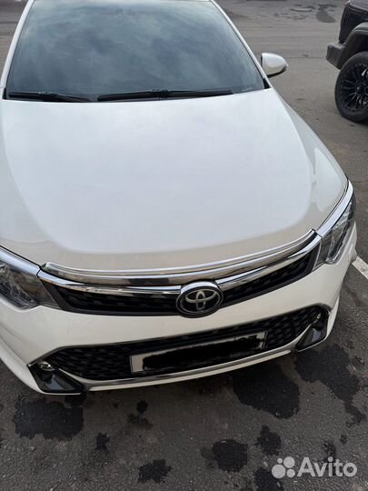 Хром капота Toyota Camry 50 55 2014-2018