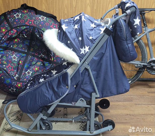Детские санки коляска
