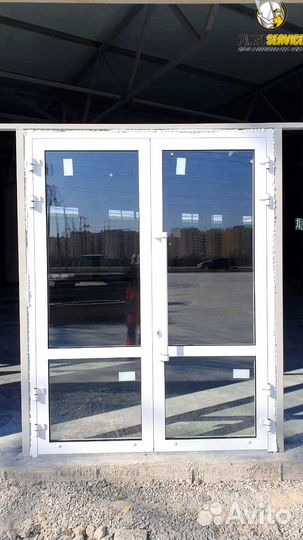 Дверь алюминиевая холодный профиль