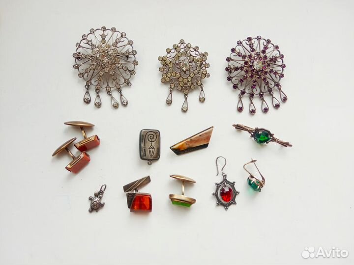 Броши СССР серебро 875