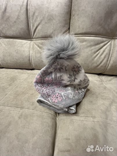 Комплект шапка и шарф женский