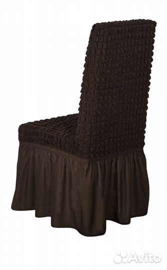Чехол на стул со спинкой универсальный, Шоколадный