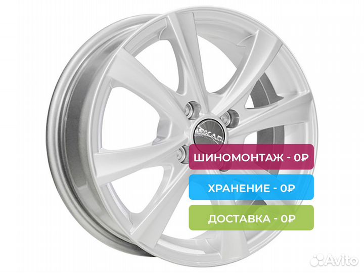 R15 4x100 6J ET45 D60,1 Скад Мальта белый