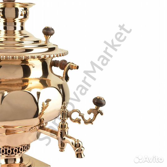 Самовар дровяной 6 л «Репка гранная», томпаковый