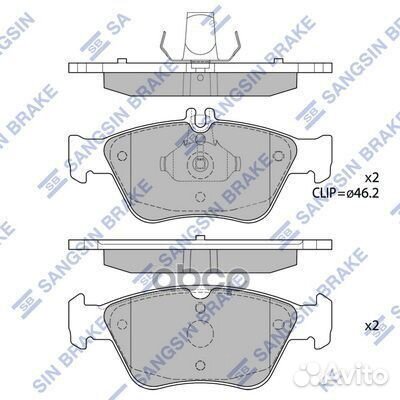 SP1755 колодки дисковые передние MB W202 2.3