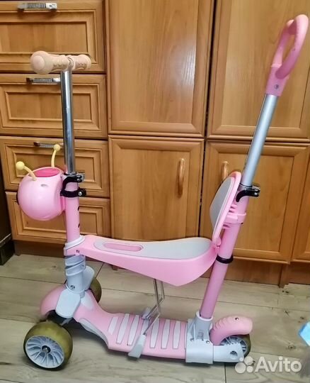 Самокат беговел 3 в 1 с ручкой
