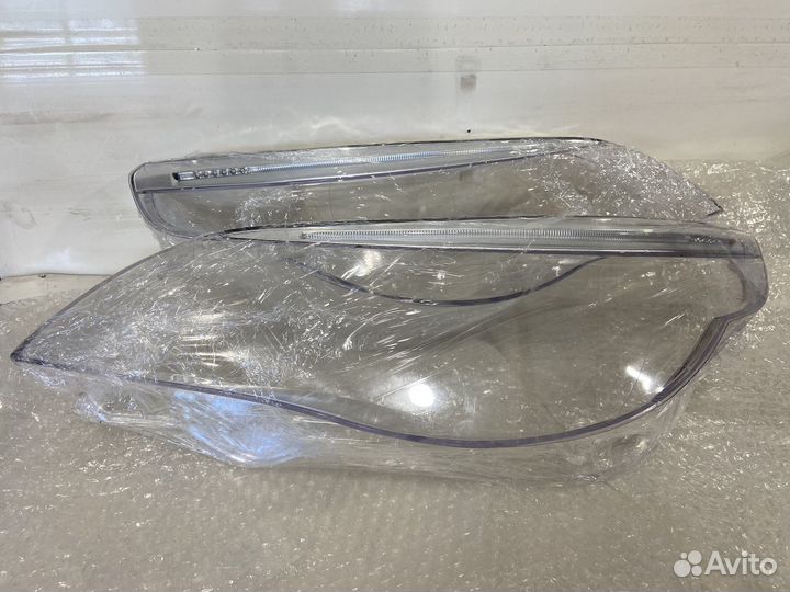 Стекла фар bmw 5 e60/e61 с ресничкой новые