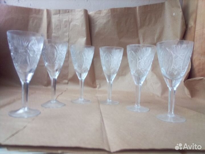 Фужеры хрустальные