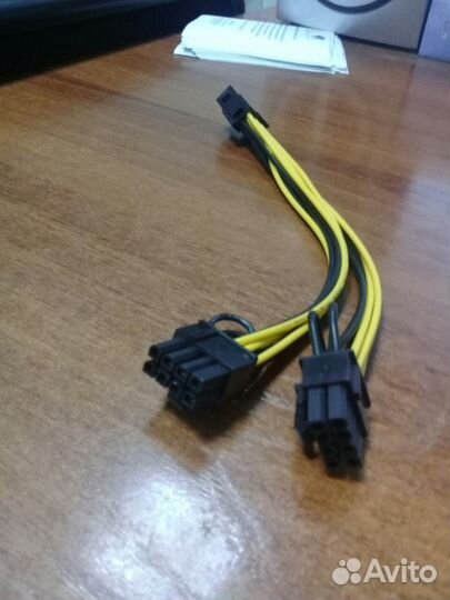 Кабель питания (переходник) 6pin,8 pin - 2*(6+2)