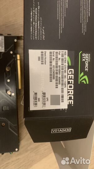 Видеокарта asus rog strix gtx 1080 8gb