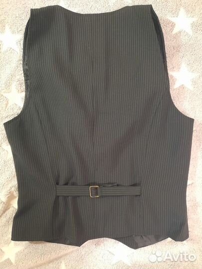 Жилет школьный для девочки черный в полоску школьн