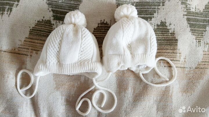 Шапочки Журавлик для двойняшек, 42