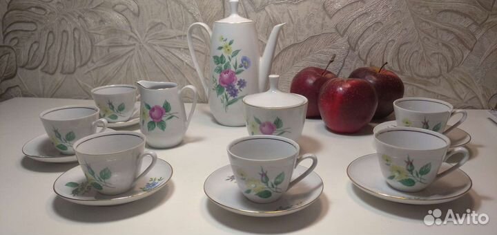 Кофейный сервиз гдр фарфор