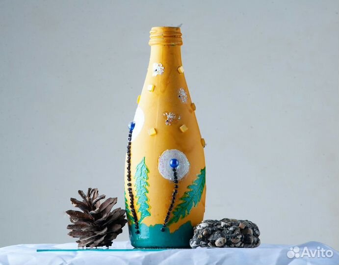 Декорированные бутылки иероглифы