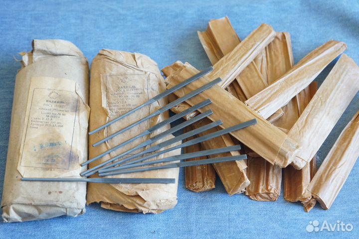 Надфили плоские СССР набор из 10шт одинаковые