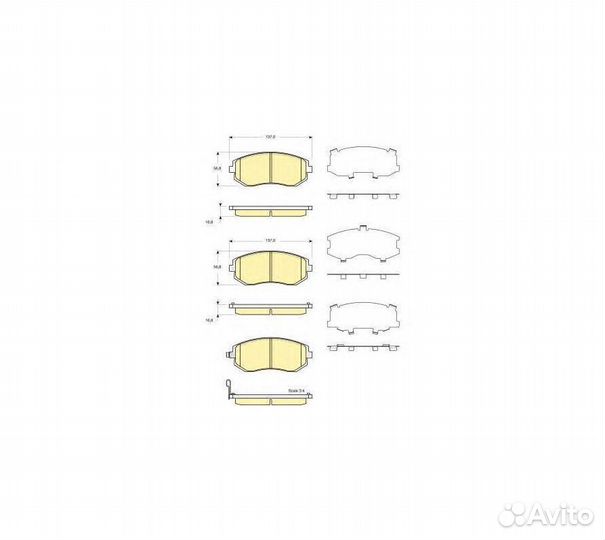 Колодки тормозные subaru forester 01/imp