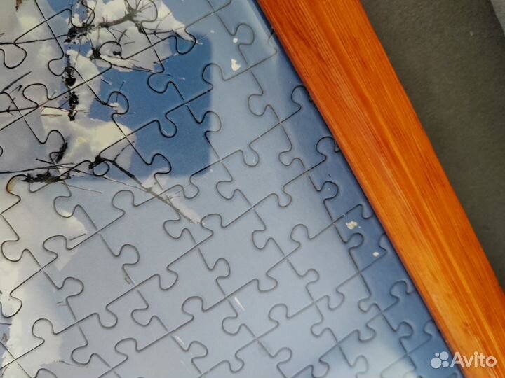 Картина пазл под стеклом Зимний домик