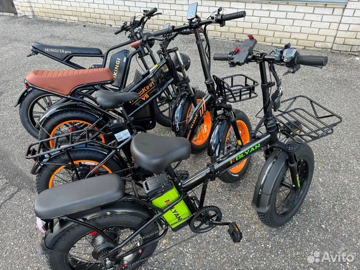 Электрофэтбайк складной электровелосипед