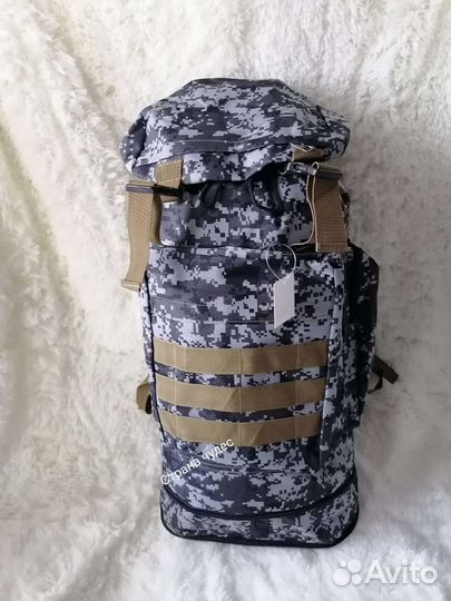Новый походный туристический рюкзак пиксель серый