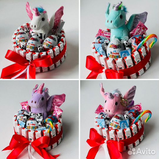 Торт из киндеров с игрушкой