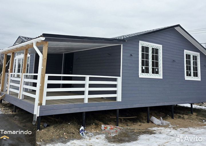 Дачный домик 8х10 каркасный дом